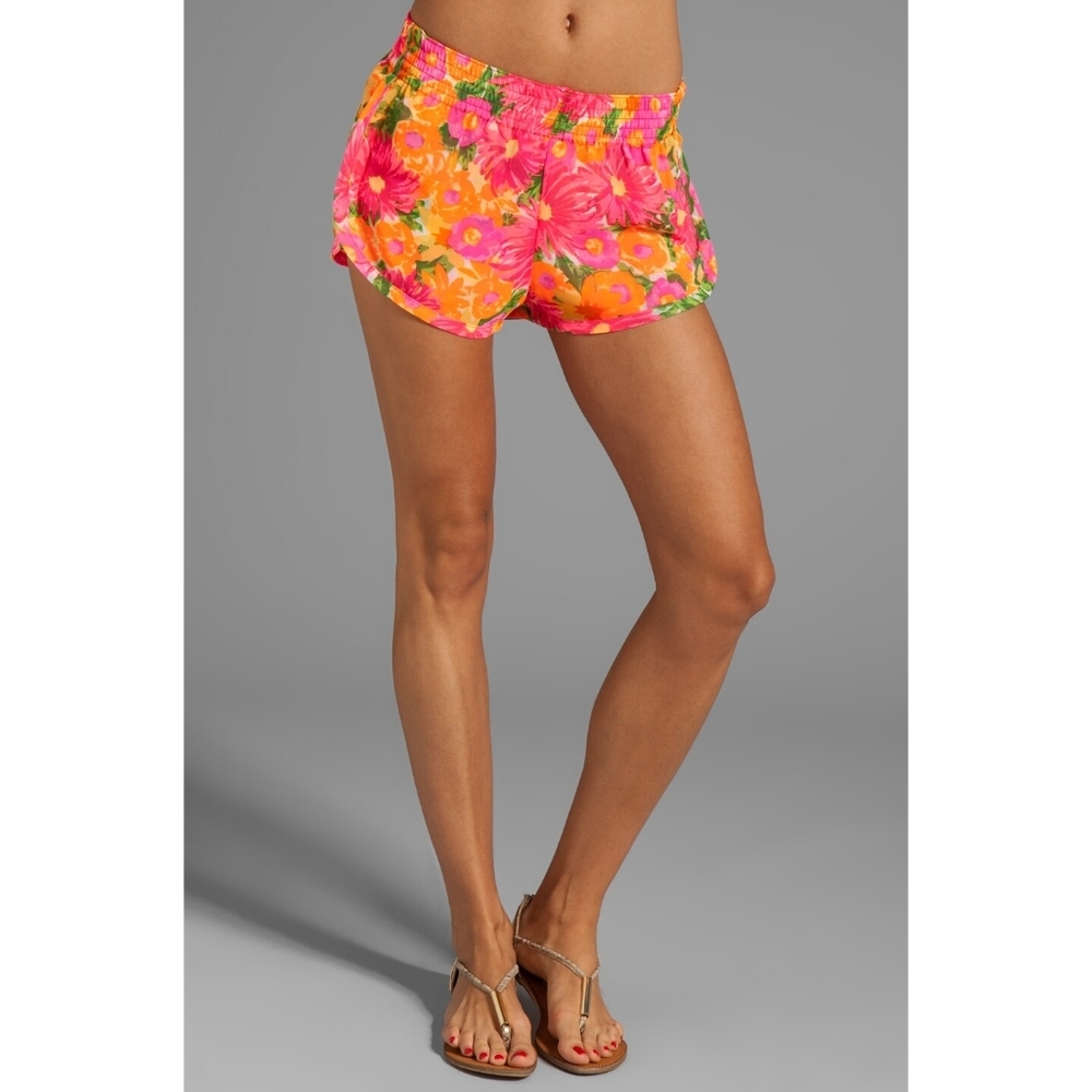 Show Me Your MuMu Simmons Run Short in Neon Flowers Small